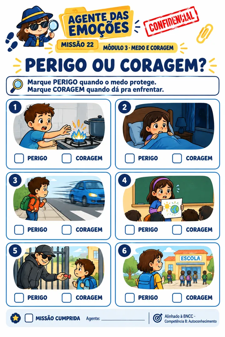Missão 22 · Perigo ou Coragem? Diferenciar o medo que protege do medo que dá pra enfrentar